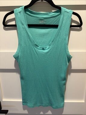 Women's Aqua Scoop Neck Tank Top